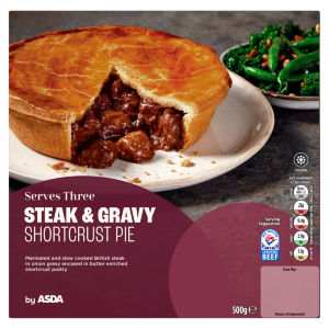 Steak & Gravy Shortcrust Pie 500g