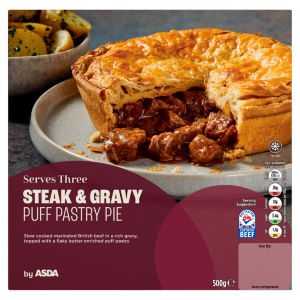Steak & Gravy Puff Pastry Pie 500g