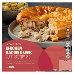 Chicken Bacon & Leek Puff Pastry Pie 500g