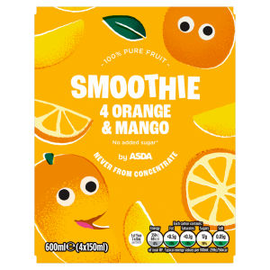 Orange & Mango Smoothies 4 x 150ml (600ml)