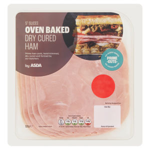 5 Slices Oven Baked Dry Cured Ham 120g
