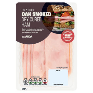 Finely Sliced Oak Smoked Dry Cured Ham 120g