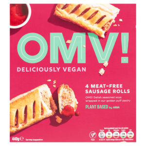Plant Based OMV! 4 Meat-Free Sausage Rolls 440g