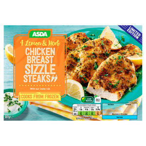 Limited Edition 4 Lemon & Herb Chicken Breast Sizzle Steaks