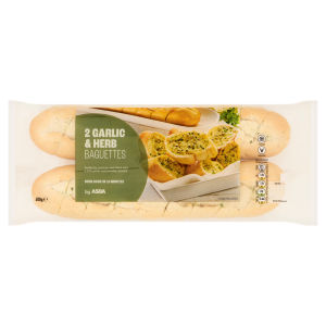 2 Garlic & Herb Baguettes 420g
