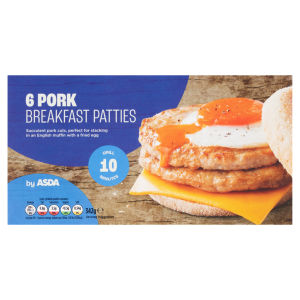 6 Pork Breakfast Patties 342g