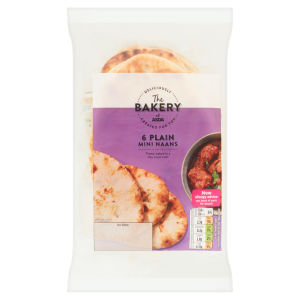 The Bakery 6 Plain Mini Naans 282g