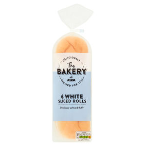 The Bakery 6 White Sliced Rolls
