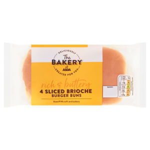 The Bakery 4 Sliced Brioche Burger Buns