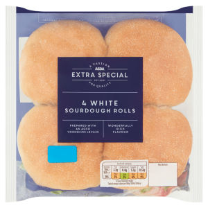 4 White Sourdough Rolls