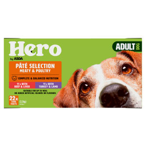 Hero Adult Meat & Poultry Selection in Pâté 22 x 150g (3.3kg)