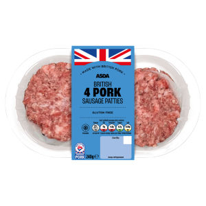4 Flavourful Pork Sausage Patties 240g