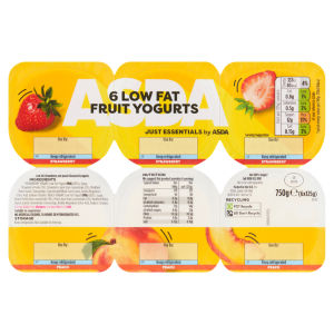 Low Fat Smooth Red Fruit Yogurts 6 x 125g (750g)