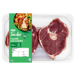 2 Tender Lamb Leg Chops 320g