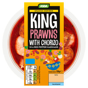 King Prawns with Chorizo in a Red Pepper Marinade
