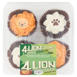 4 Lion Cupcakes
