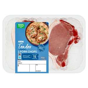 2 Tender Pork Chops 450g