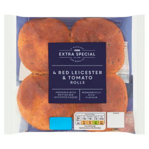 4 Red Leicester & Tomato Rolls