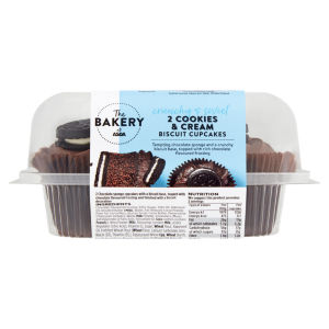 2 Cookies & Cream Biscuit Cupcakes