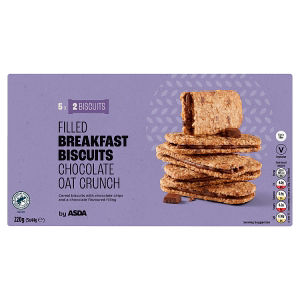 Filled Breakfast Biscuits Chocolate Oat Crunch 5 x 44g (220g)