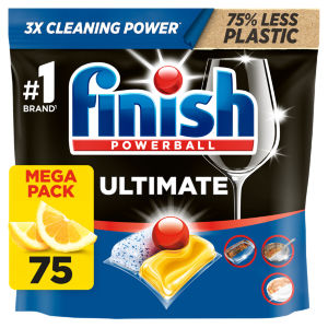 Finish Ultimate All In One Dishwasher Tablets - Lemon 75 Pack 967.5g