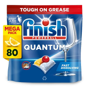 Finish Quantum All In One Dishwasher Tablets Lemon 80 Pack