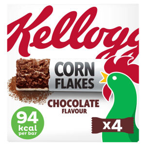 Kellogg's Corn Flakes Chocolate Flavour Cereal Milk Bars 4 x 24g