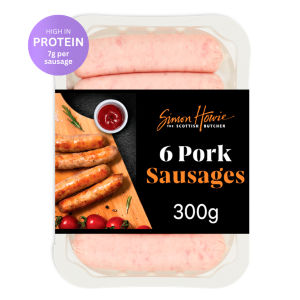 The Scottish Butcher 6 Premium Pork Sausages 300g