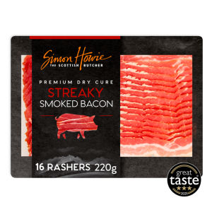 The Scottish Butcher Streaky Smoked Bacon 16 Rashers 220g