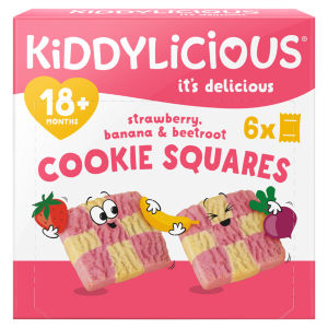 Kiddylicious Strawberry, Banana & Beetroot Cookie Squares 6x24g