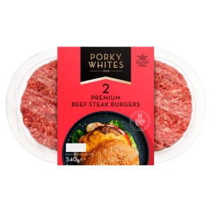 2 Premium Beef Steak Burgers 340g