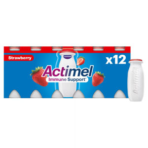Actimel Strawberry Immunity Live Yoghurt Drink Multipack 12X100g