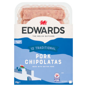 The Welsh Butcher 12 Traditional Pork Chipolatas 375g