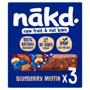 Nakd Blueberry Muffin Raw Fruit & Nut Bar 4x35g
