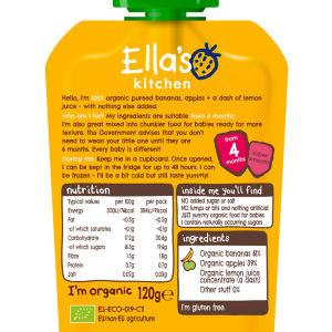Ella's Kitchen Apples Plus Bananas 120G