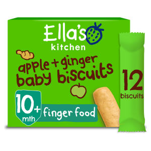 Organic Apple and Ginger Baby Biscuits Multipack Snack 10+ Months 12 x 9g