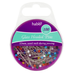 100 Glass Headed Pins