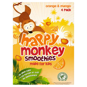 Happy Monkey Orange & Mango Smoothies 4 x 180ml