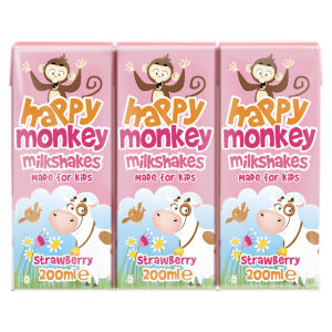 Strawberry Milkshakes 3 x 200ml