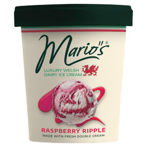 Luxury Welsh Dairy Ice Cream Raspberry Ripple 500ml