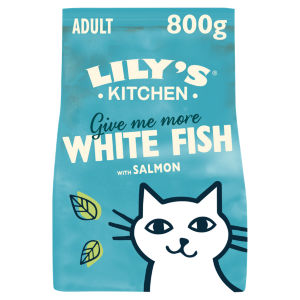 White Fish with Salmon Complete Adult Dry Cat Food 800g