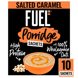 FUEL10K  Salted Caramel Protein Porridge Oat Cereal Sachets 10x36g