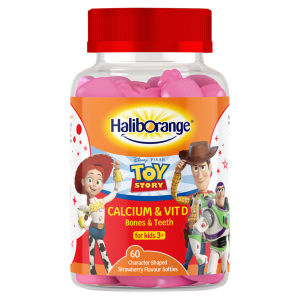Calcium & Vit D Bones & Teeth 60 Character Shaped Strawberry Flavour Softies for Kids 3+