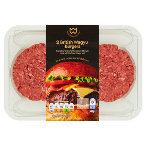 2 British-Bred Wagyu Beef Burgers 340g