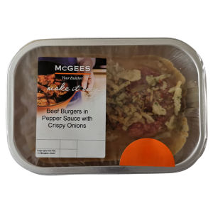 Beef Burgers in Pepper Sauce with Crispy Onions 440g