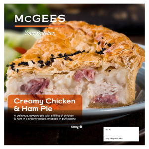 Your Butcher Creamy Chicken & Ham Pie 500g