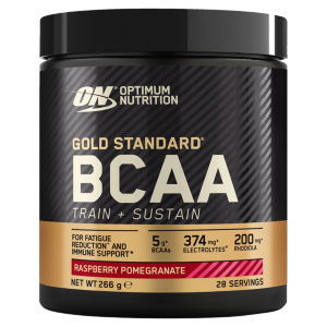 Gold Standard BCAA Train + Sustain Powder, Raspberry Pomegranate Flavour, 28 servings, 266g