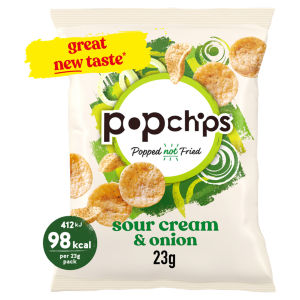 popchips Sour Cream & Onion Crisps 23g