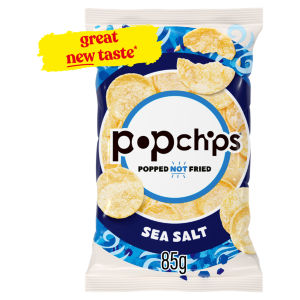 popchips Sea Salt & Vinegar Sharing Crisps 85g