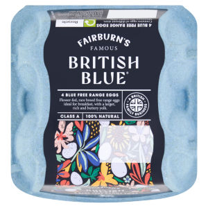 Famous British Blue 4 Blue Free Range Eggs 200g